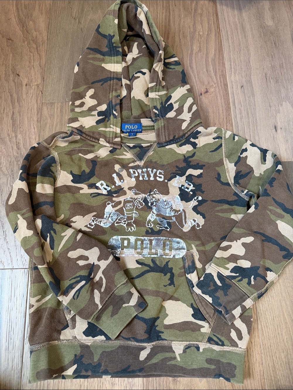 Polo by Ralph Lauren Kids Camo Pullover Hoodie - Green/Brown